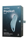 Вакуумный стимулятор клитора Satisfyer Pocket Pro 1, голубой