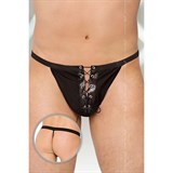 Стринги мужские со шнуровкой, черные, SoftLine, S/L