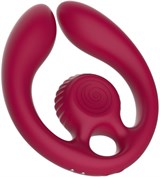 Парный вибромассажер SVibe Snail GIZI Duo, бордовый