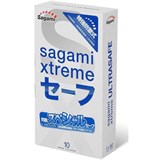 *SAGAMI Xtreme Ultrasafe 10шт. Презервативы с двойным количеством смазки, латекс, 0,09 мм