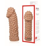 Насадка KOKOS с  дополнительной стимуляцией, реалистичная,TPR, телесный, 14.7 см, ES.10-M