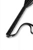 Плеть малая черная из кожи с витой черной ручкой - 60 см, PL-06-bl - фото 21233