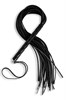 Плеть малая черная из кожи с витой черной ручкой - 60 см, PL-06-bl - фото 21234