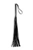 Плеть малая черная из кожи с витой черной ручкой - 60 см, PL-06-bl - фото 21235