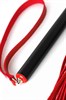 Плеть малая красная из кожи с черной ровной ручкой - 60 см, PL-08-bl - фото 21240