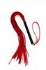 Плеть малая красная из кожи с черной ровной ручкой - 60 см, PL-08-bl - фото 21241