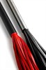 Плеть малая красная из кожи с черной ровной ручкой - 60 см, PL-08-bl - фото 21243