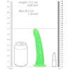 Люминисцентный фаллоимитатор на присоске «Slim», цвет зеленый, L 15,5 см D 3 см - фото 24209