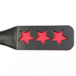 Шлепалка двойная из ПВХ черная с " тремя звездами" - фото 25699